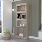 Durango Bookcase, Three Shelves, Double Door Cabinet