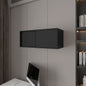 Anegam Floating Cabinet with Sliding Door, Black
