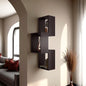 Stormi Wall-Mounted Geometric Shelf Unit, Wenge