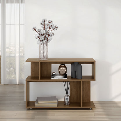Bell Modern Storage Shelf, Open Design with 2 Shelves, High-Quality Wood