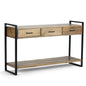Riverside 54 inch Wide Solid Mango Wood Console Sofa Table in Natural