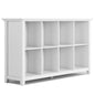 Acadian 57 inch Wide Solid Wood 8 Cube Storage Sofa Table in White