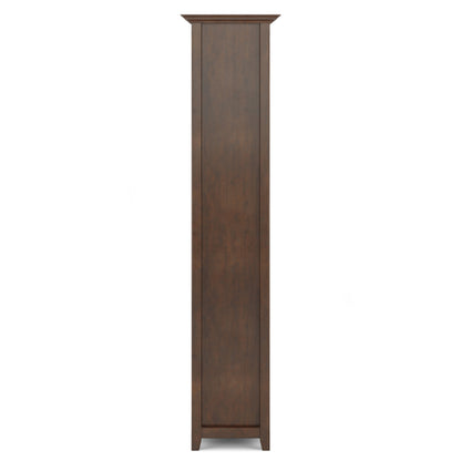 Amherst 5-Shelf Bookcase - Dark Brown Wood Storage
