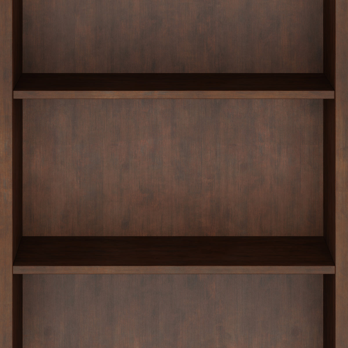 Amherst 5-Shelf Bookcase - Dark Brown Wood Storage