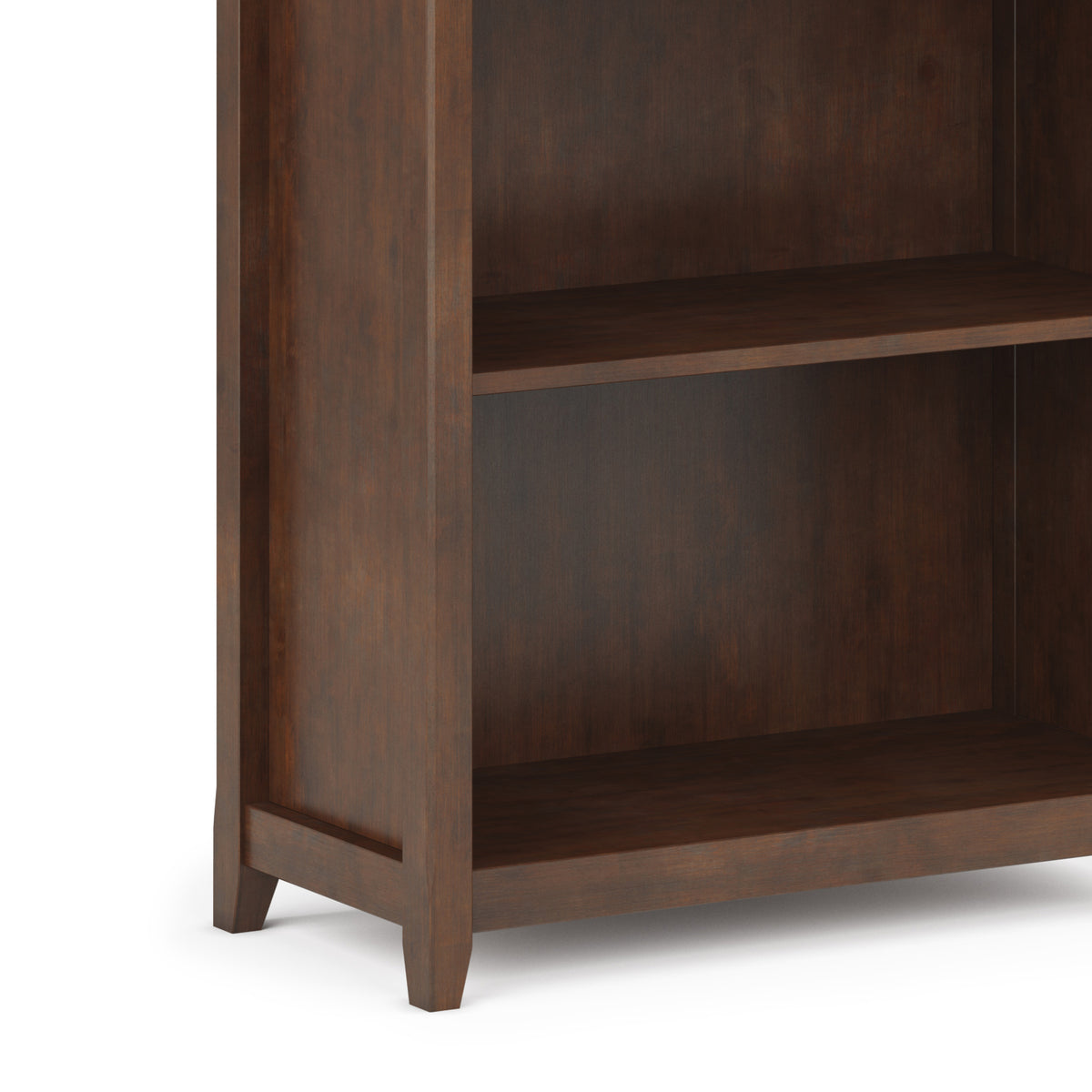 Amherst 5-Shelf Bookcase - Dark Brown Wood Storage