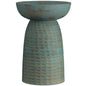 Boyd 13 inch Solid Mango Accent Table in Teal Wash