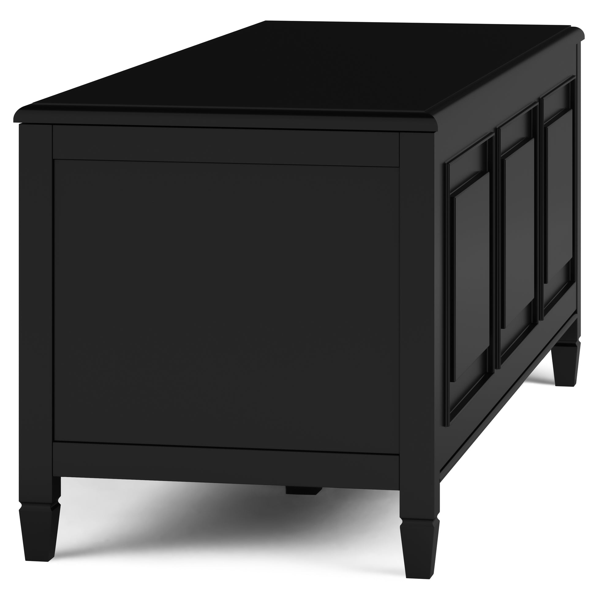 Connaught Storage Bench - 51" Wide Black Wood Trunk for Living Room