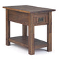 Monroe - Narrow Side Table - Distressed Charcoal Brown