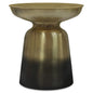 Toby 17 inch Wide Modern Industrial Metal Accent Table in Black/Gold Ombre Iron, Assembled