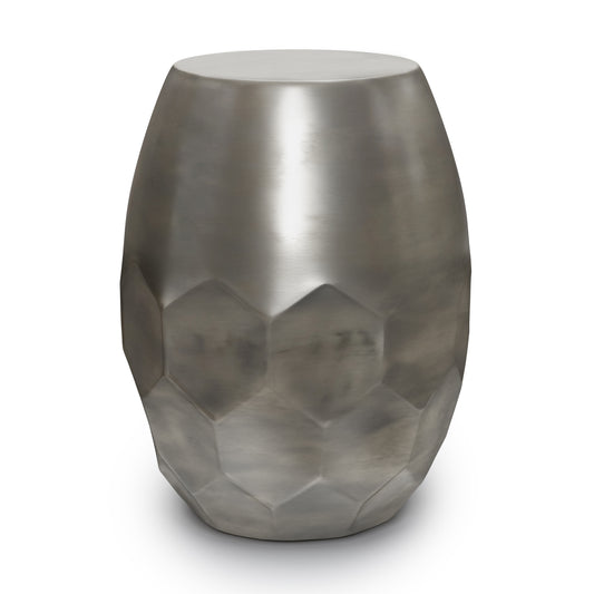Flanigan 16 inch Wide Metal Accent Table in Antique Silver