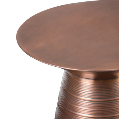 Sheridan 18 Inch Aged Copper Metal Accent Table - Compact Side Table for Living Room