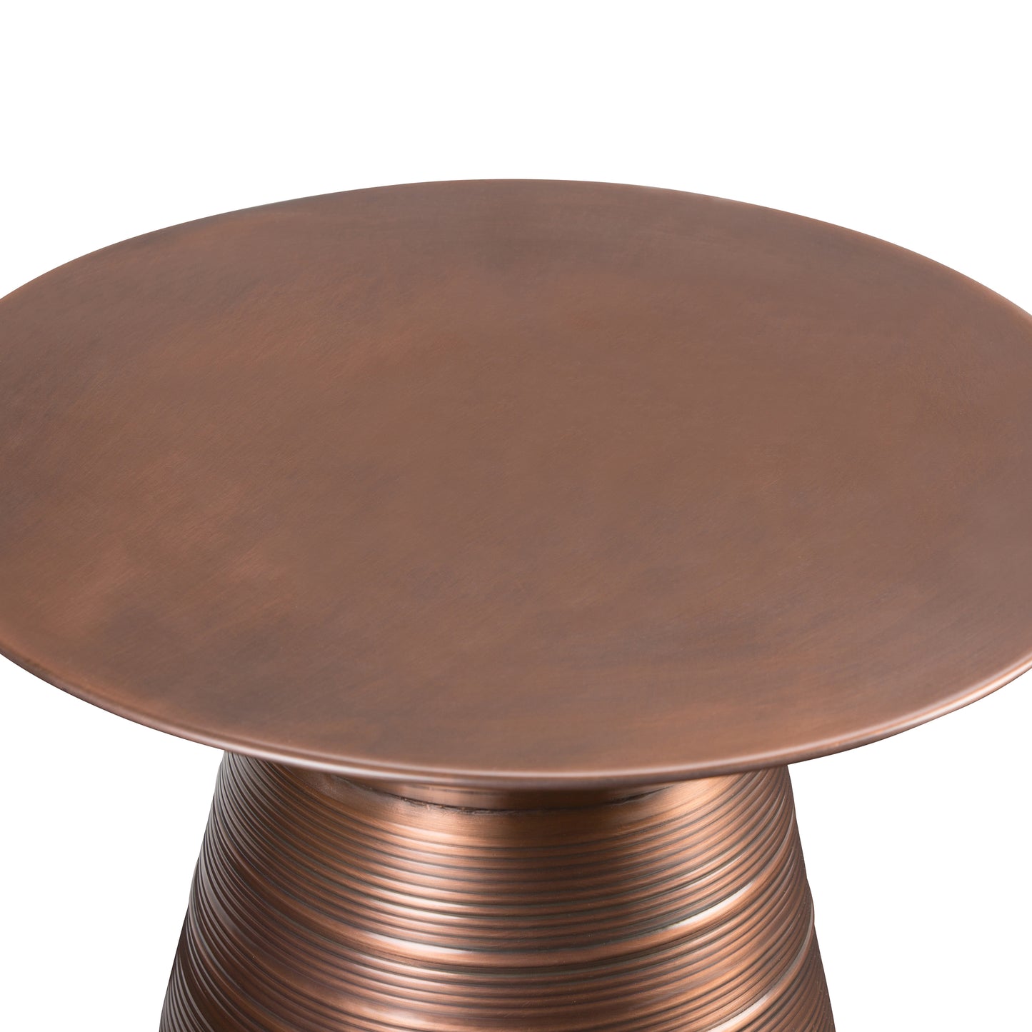 Sheridan 18 Inch Aged Copper Metal Accent Table - Compact Side Table for Living Room
