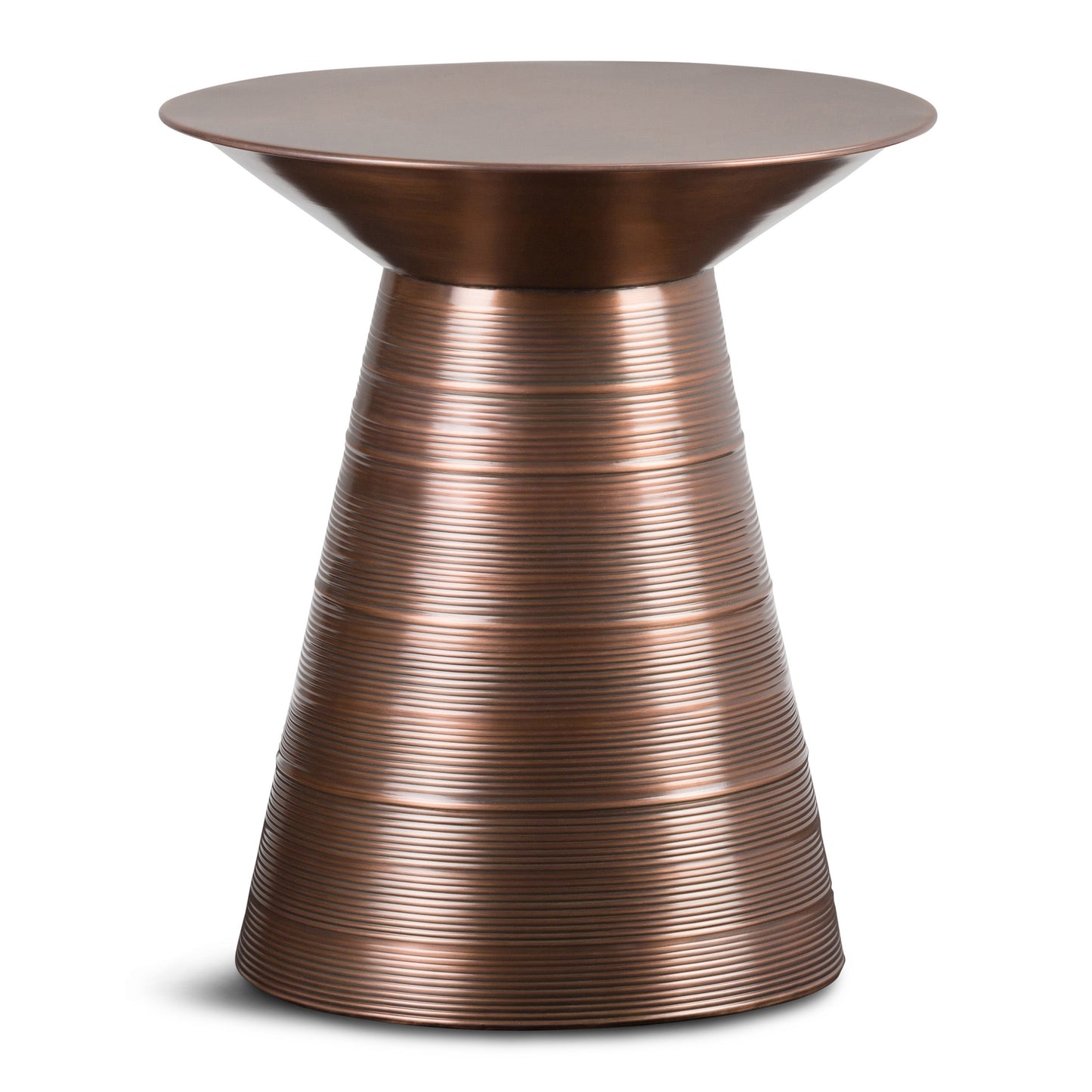 Sheridan 18 inch Wide Metal Accent Table in Aged Copper