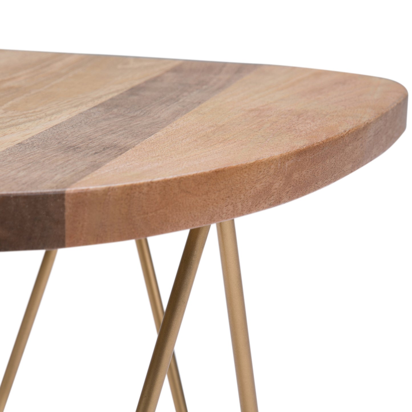 Light Brown Mango Wood Accent Table - 18 Inch Wide