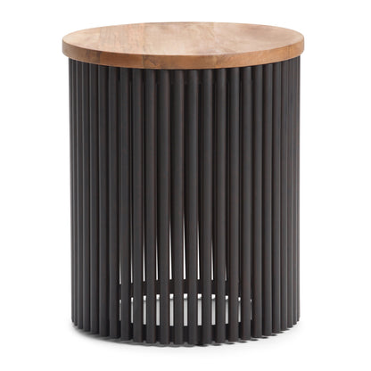 Demy Accent Table in Natural/Black