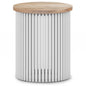 Demy Accent Table in Natural/White