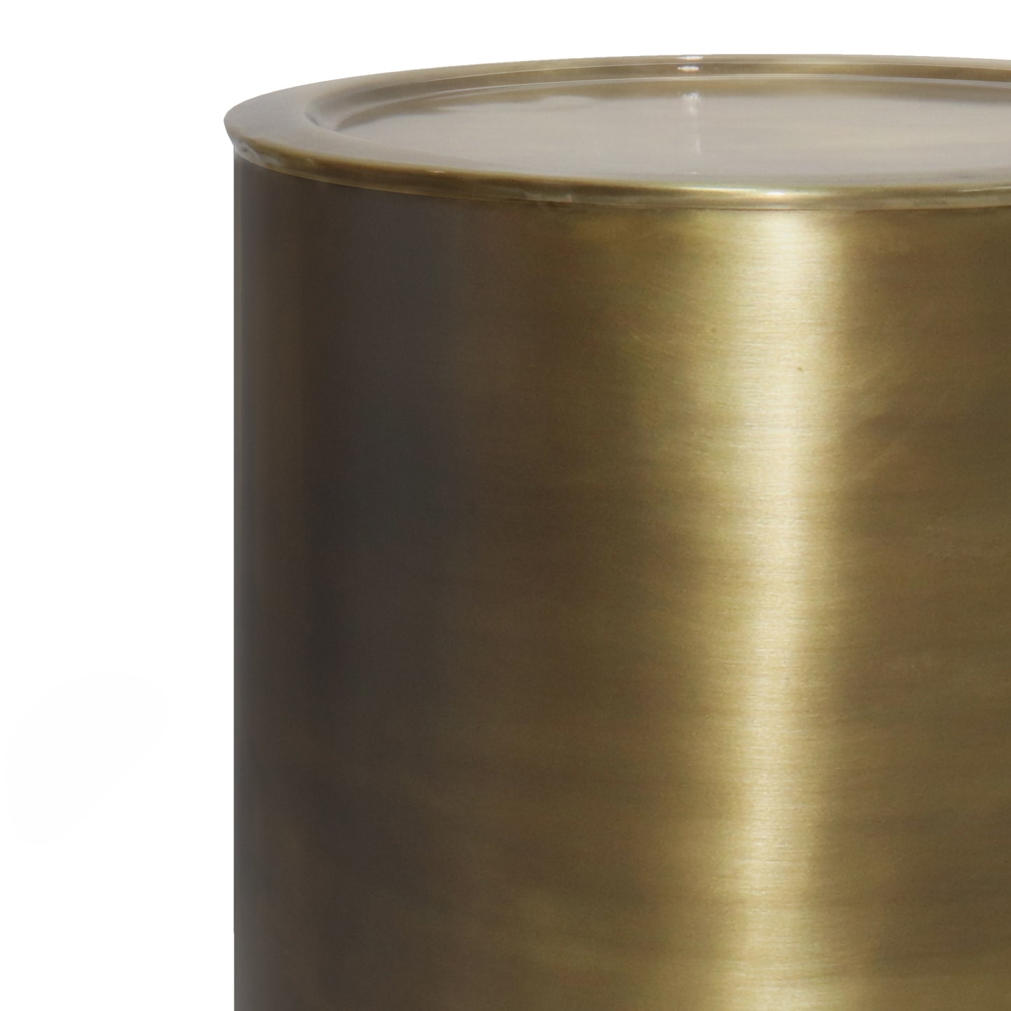 Gold Metal Side Table - 16 Inch Round Accent Table for Living Room