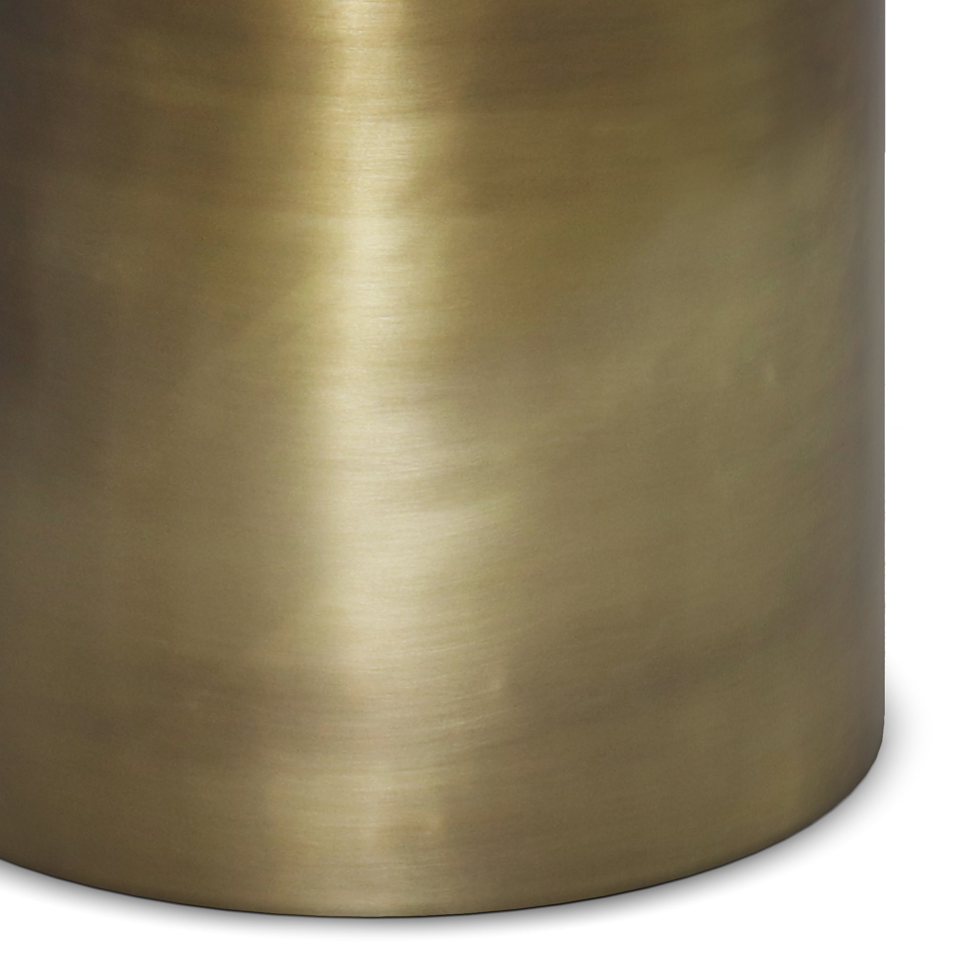 Gold Metal Side Table - 16 Inch Round Accent Table for Living Room