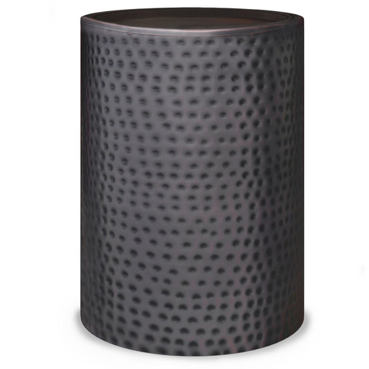 Corbin 16 inch Wide Metal Side Table in Hammered Antique Copper