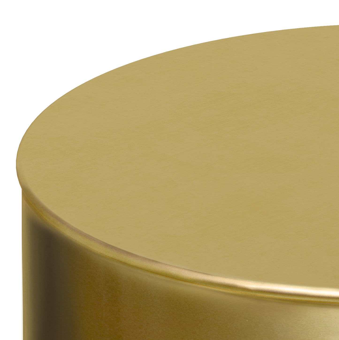 16" Round Black Metal Accent Table - Cylinder Side Table for Living Room