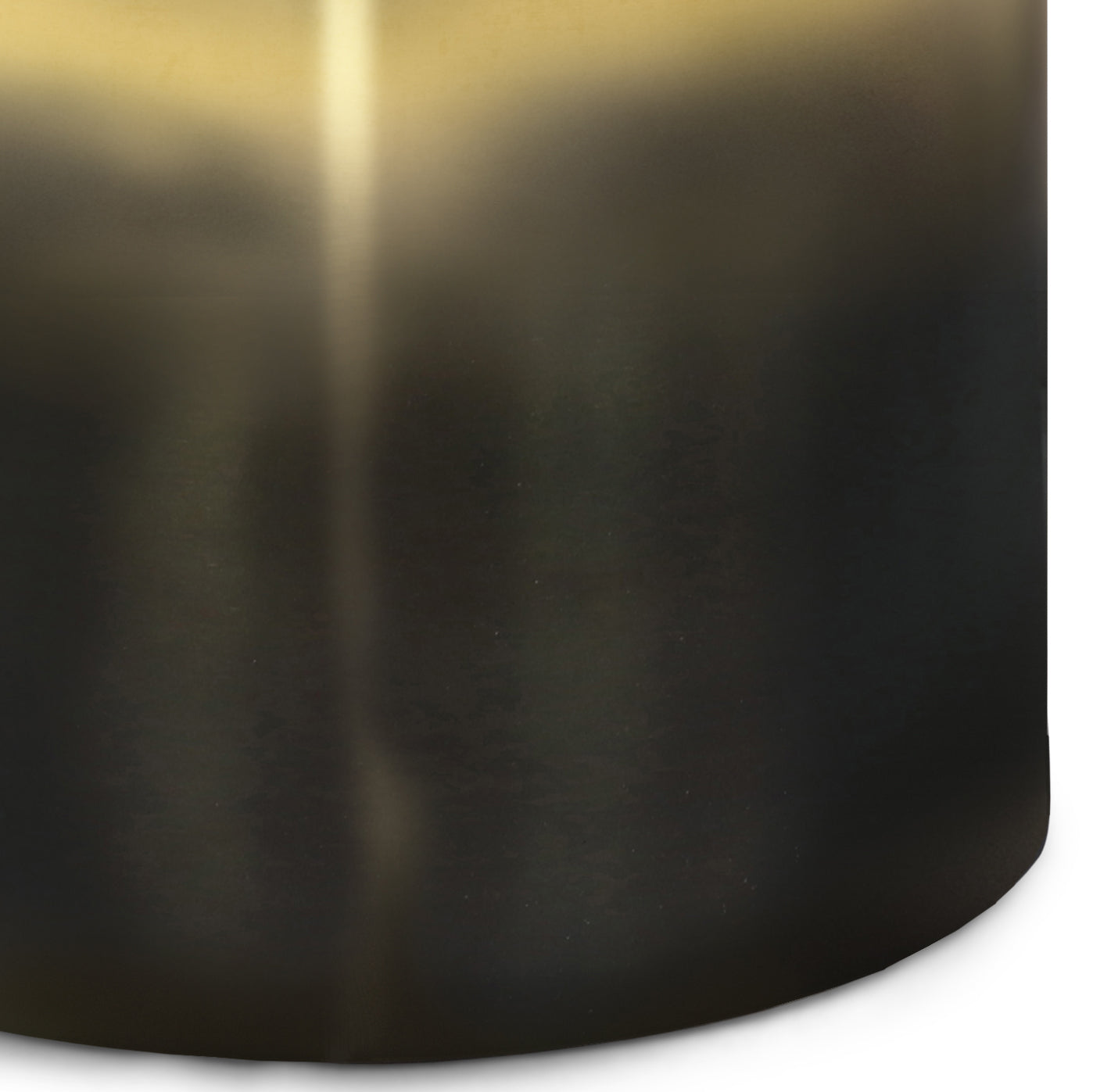 16" Round Black Metal Accent Table - Cylinder Side Table for Living Room