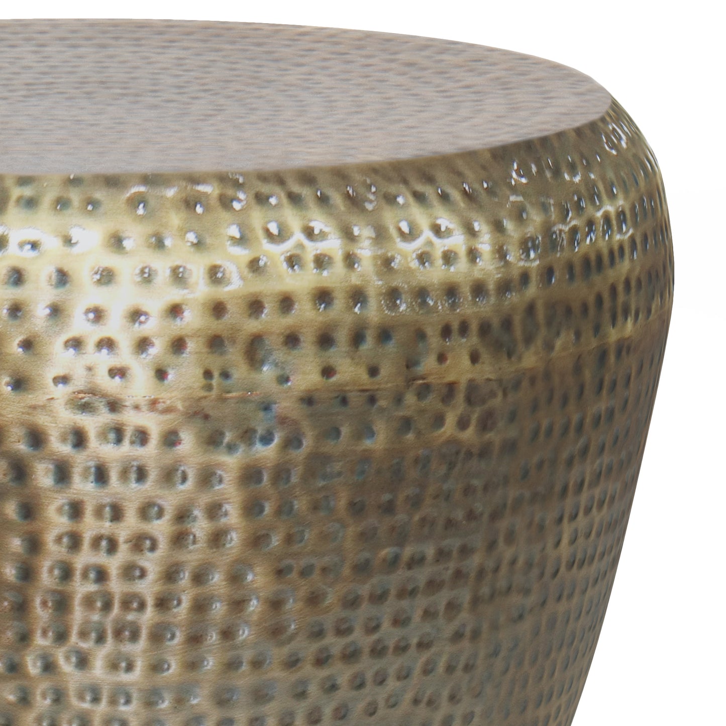 Preston 22 Inch Wide Metal Side Table - Antique Gold