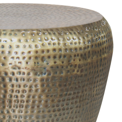 Preston 22 Inch Wide Metal Side Table - Antique Gold