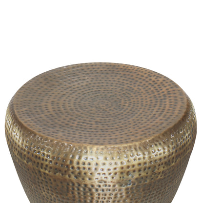 Preston 22 Inch Wide Metal Side Table - Antique Gold
