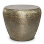Preston 22 inch Wide Metal Side Table in Antique Gold