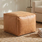 Brody - Square Pouf - Distressed Brown