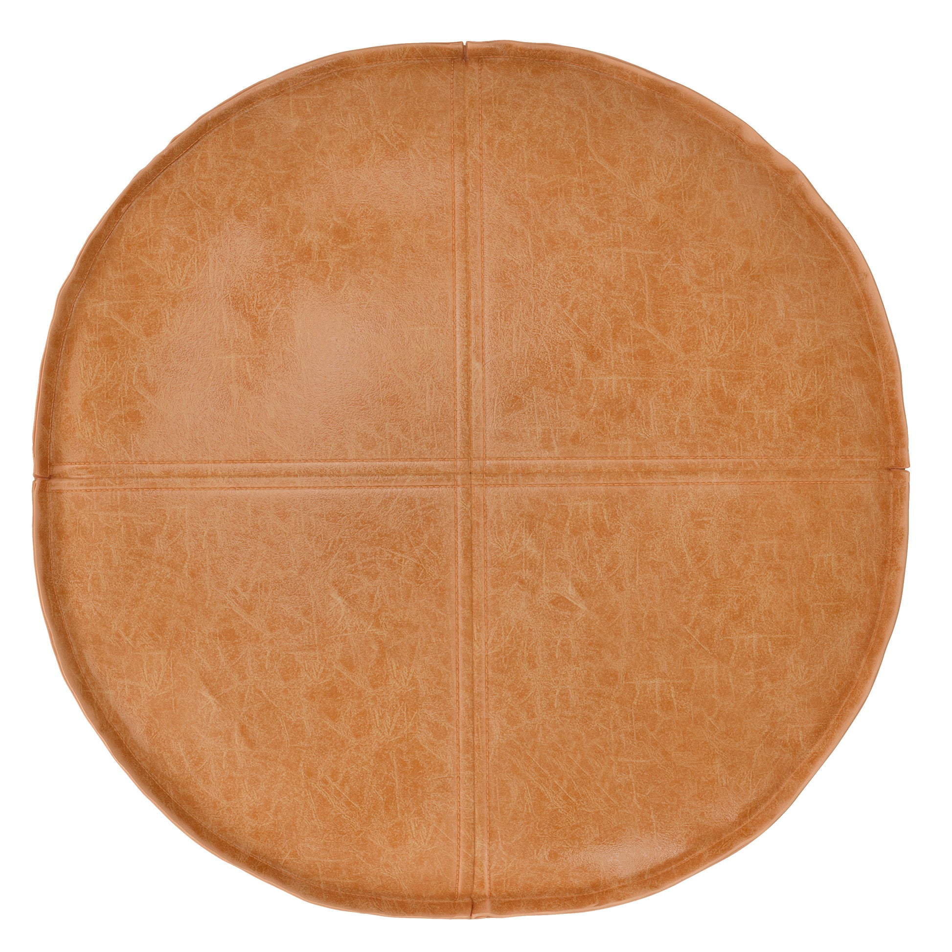 Light Brown Faux Leather Pouf for Ultimate Seating Comfort and Accent