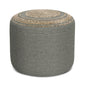 Serena - Round Braided Pouf - Dove Grey