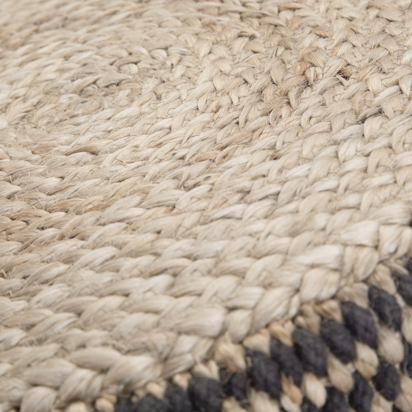 Black Round Jute Bean Bag Chair - 18 Inch Diameter for Living Room