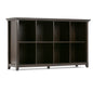 Amherst 57 inch Wide Solid Wood 8 Cube Storage Sofa Table in Hickory Brown