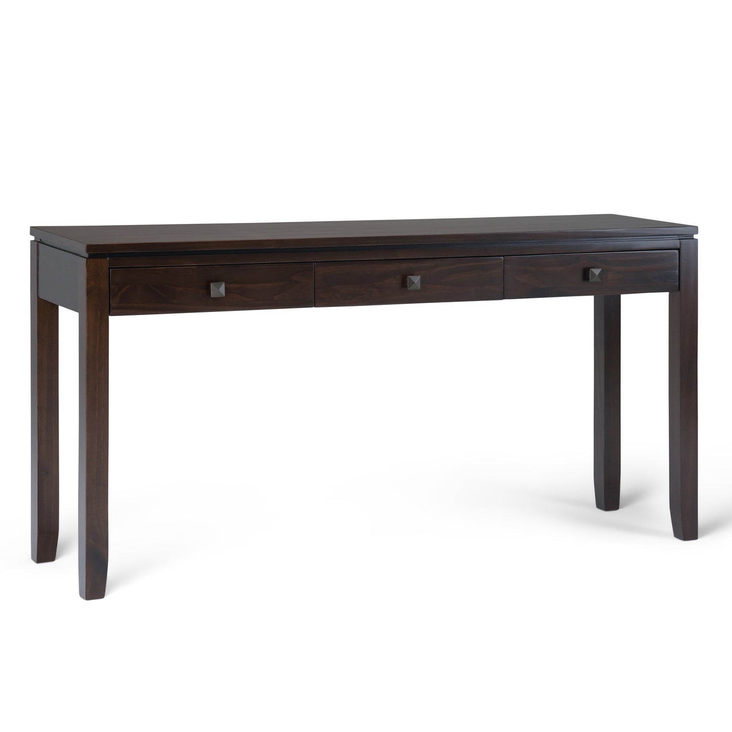 Cosmopolitan 60 inch Wide Solid Wood Wide Console Sofa Table in Mahogany Brown
