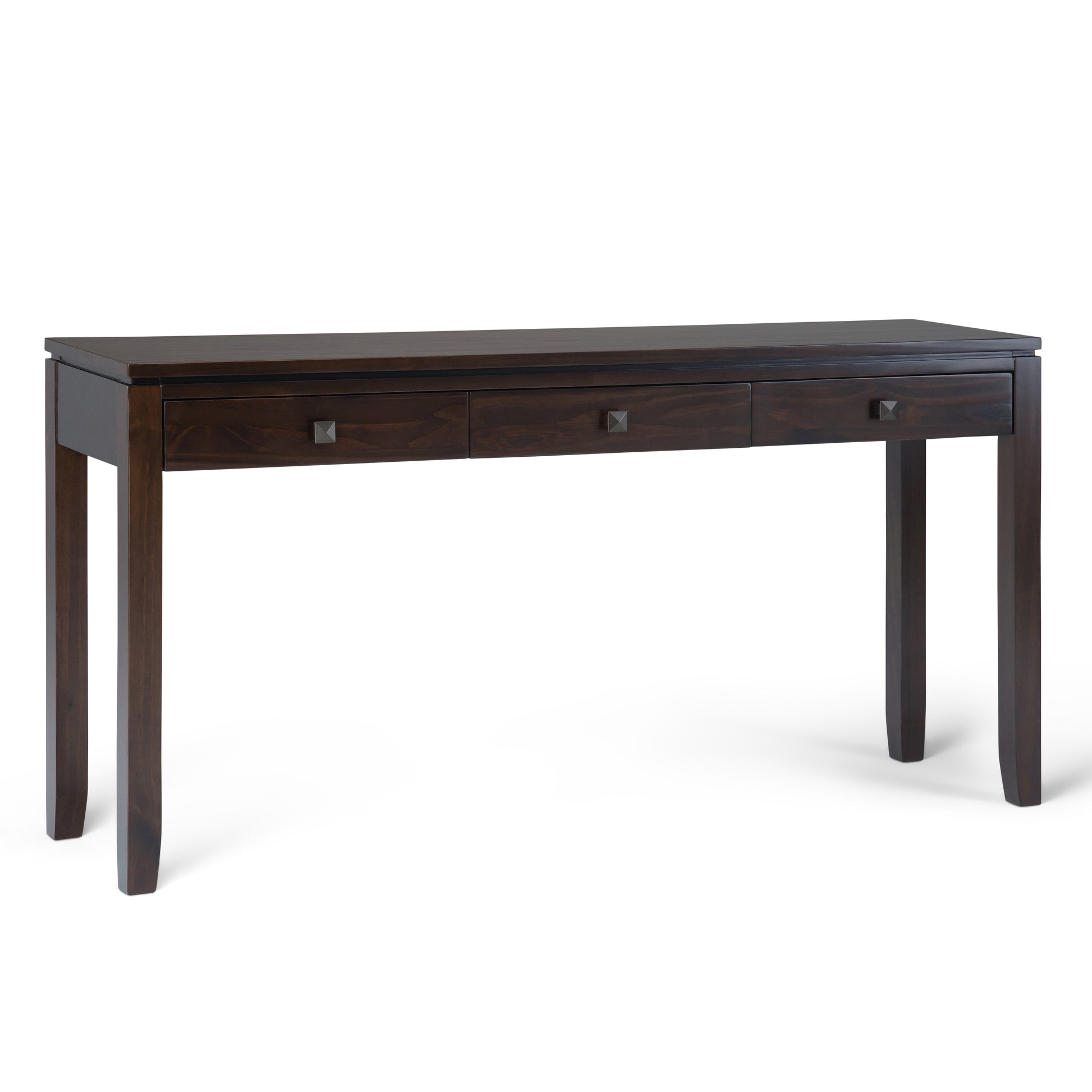 Cosmopolitan 60 inch Wide Solid Wood Wide Console Sofa Table in Mahogany Brown