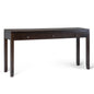 Cosmopolitan 60 inch Wide Solid Wood Wide Console Sofa Table in Mahogany Brown