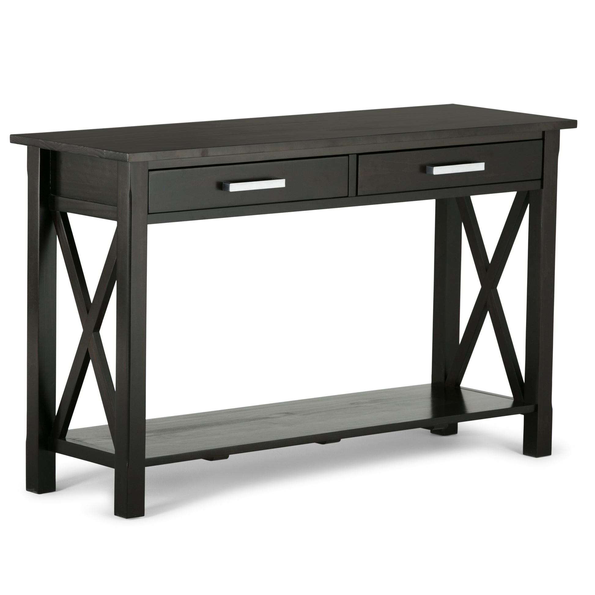 Kitchener 47 inch Wide Solid Wood Console Sofa Table in Hickory Brown