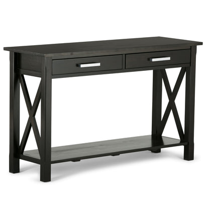 Kitchener 47 inch Wide Solid Wood Console Sofa Table in Hickory Brown