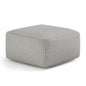 Nate - Square Pouf - Patterned Grey Melange
