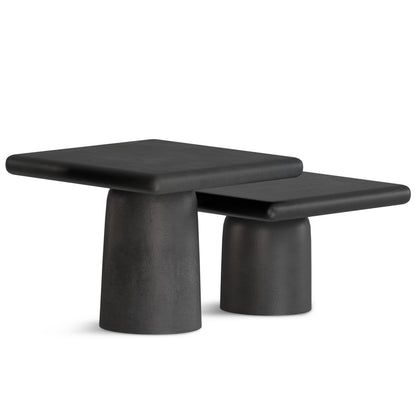 Zachary Cast Aluminum Coffee Table 2 Piece Set