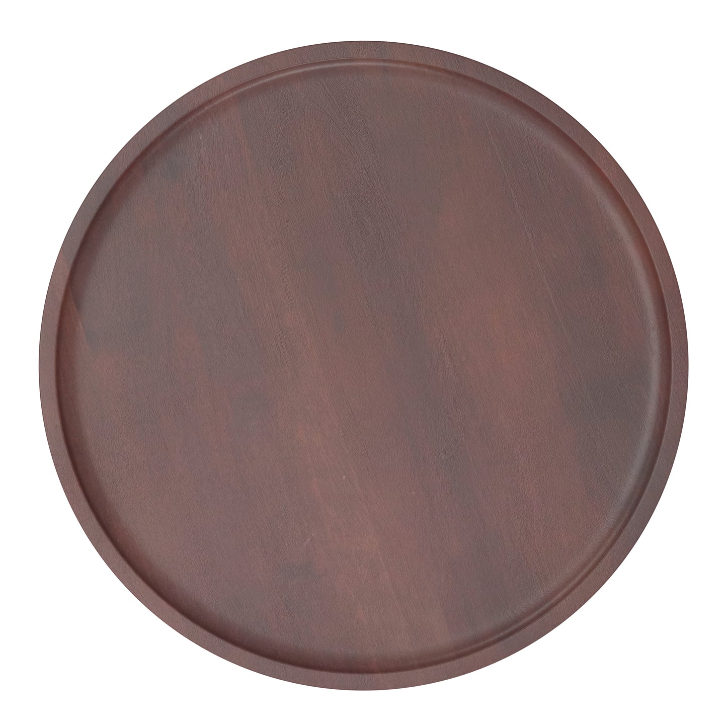 Breanna Side Table - Walnut Brown Wood Metal Round Table