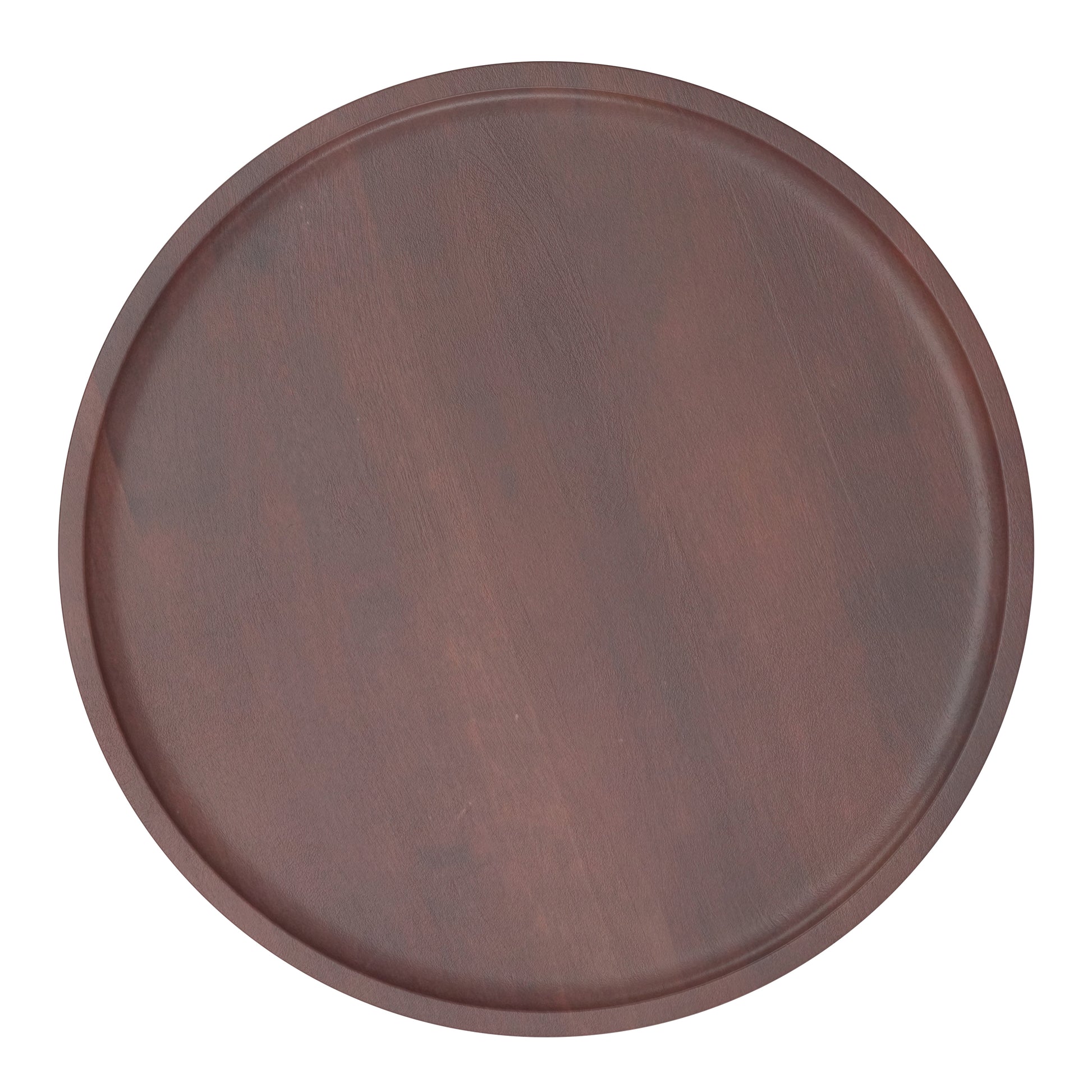 Breanna Side Table - Walnut Brown Wood Metal Round Table