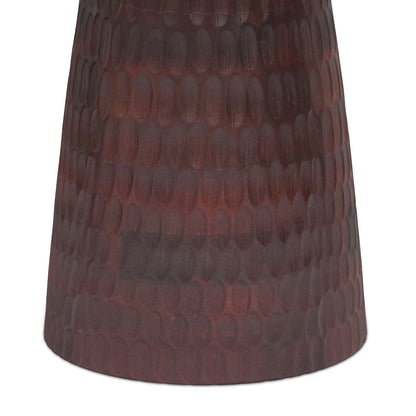 Breanna Side Table - Walnut Brown Wood Metal Round Table