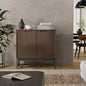 Banting 32 inch Wide Solid Wood Low Storage Cabinet in Walnut Brown