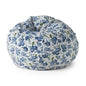Spring 3 Foot Rounded Bean Bag, Blue Rose Print