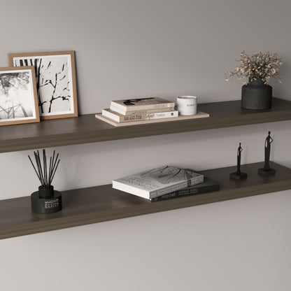 Ecco 47" Wide Floating Shelves Set Of 2, Shelves For Wall Decor For Bedroom, Bathroom Storage Shelves, Book Shelves For Living Room, Olive