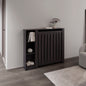 Radiator Cover Cabinet Joseph with Slatted Frame and 3 Shelves, Decorative Heater Cover, Modern Furniture Accent, Walnaut