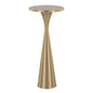 22" Contemporary Metal Side Table in Modern Brass