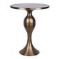 24" Contemporary Metal Accent Table in Matte Golden Bronze